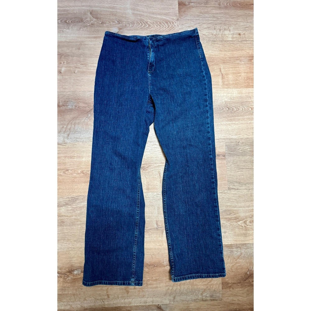 Y2K DKNY Low Rise‎ Flare Leg Dark Wash Denim Jeans Women's Size 14